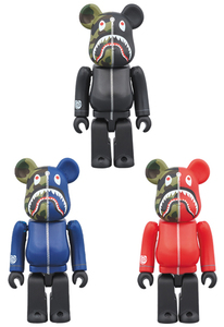 BE@RBRICK 100% 【 1st CAMO SHARK BAPE 3色セット 】新品　エイプ　シャーク