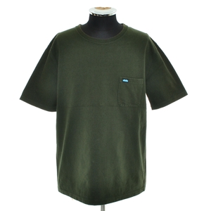 〇519887 KAVU カブー ○ポケットTシャツ 半袖 サイズL メンズ グリーン