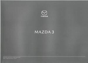 MAZDA 　MAZDA3　カタログ+OP　　　