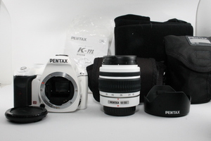 ★極上品★ PENTAX K-m + 18-55mm F3.5-5.6 AL ホワイト #M493