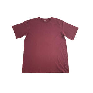 USA古着　デザインTシャツ　ビッグ　2XL　ワイド　無地　シンプル　bcg　ワインレッド