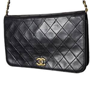 【1円スタート】CHANEL シャネル　ココマーク　マトラッセ　チェーンショルダー　プッシュロック稼働OK　C6065