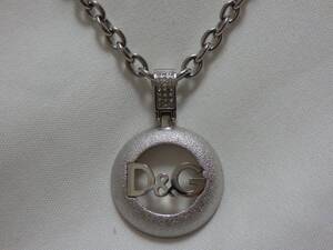 D&G 　ドルガバ 　ドルチェ&ガッバーナ 　D&Gロゴ×ダイヤ付き　 ネックレス 　ペンダント メンズ/レディス共用　アクセサリー　中古美品　