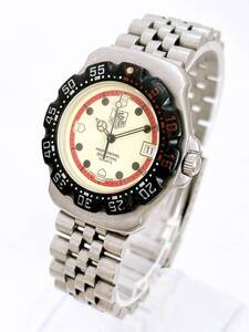 ML354【RUP】★1円～★ TAG HEUER タグホイヤー フォーミュラ1 371.513 プロフェッショナル 200M防水 クォーツ アイボリー デイト ボーイズ