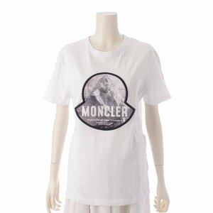 【モンクレール】Moncler　Maglia ロゴ ワッペンプリント コットン 半袖 Tシャツ 8C7A8 ホワイト S 【中古】【正規品保証】196368