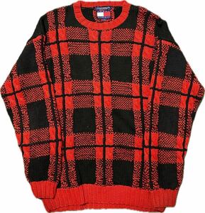 TOMMY HILFIGER ニット セーター 古着 90年代 メンズXL相当 ニット 90s