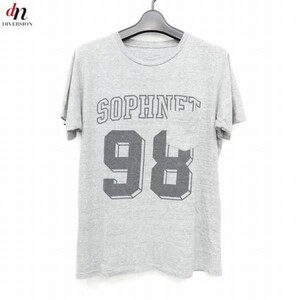 15AW 15FW SOPHNET. ソフネット SOPH ソフ NUMBERING POCKET TEE コットン 半袖 ロゴ ポケット Tシャツ カットソー GRAY S