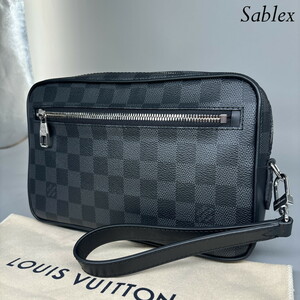 1円【新品未使用/RFID】ルイヴィトン Louis Vuitton ダミエ グラフィット ポシェット・カサイ クラッチバッグ セカンドバッグ メンズ N4166