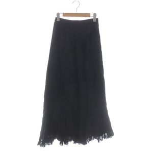 メドモワゼル パリ MES DEMOISELLES PARIS Plage取り扱い CASTA SKIRT ロングスカート マキシ フレア 36 黒 ブラック /DO ■OS レディース