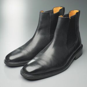 MG7904//*コールハーン/COLE HAAN*C06850/メンズ9.5M/サイドゴアブーツ/プレーントゥ/ショートブーツ/革靴/黒/ブラック