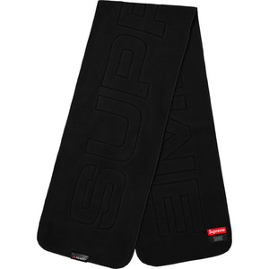 極美 Supreme Polartec Logo Scarf ポーラテック フリース ロゴ スカーフ Black ブラック マフラー