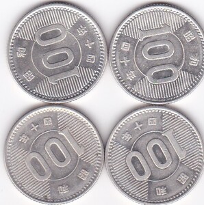 ●●●稲穂100円銀貨　昭和40年　4枚★