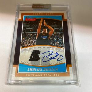 NBA 2002 Bowman Signature Carlos Boozer RC Jersey auto /999