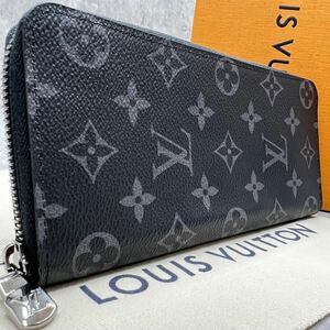 【現行 未使用級】ルイヴィトン LOUIS VUITTON ヴェルティカル 長財布 ラウンド モノグラム エクリプス レザー メンズ ビジネス M62295