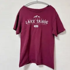 LAKE TAHOE Tシャツ メンズ あずき色 楽ちん