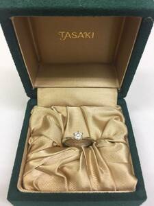 美品！格安！TASAKI 田崎真珠 ダイヤ(0.30ct) Pt1000 ブライダル リング 指輪 8号