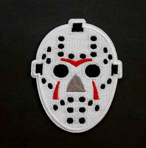 US萌怪奇白面 ☆激渋「13日の金曜日」（Friday the 13th）『ジェイソン』 刺繍ワッペン（パッチ）■アメリカ■ 映画◆ミリタリー・サバゲー