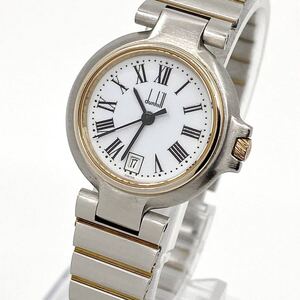 箱付き 腕時計 レディース dunhill ミレニアム クォーツ quartz Swiss デイト コンビ 金銀 GOLD silver 12 96845 ダンヒル Watch Y1604