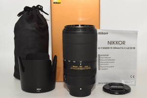 【特上品】 Nikon 望遠ズームレンズ AF-P NIKKOR 70-300mm f/4.5-5.6E ED VR フルサイズ対応　＃7779