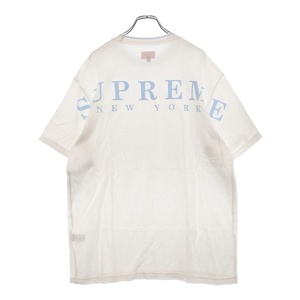 SUPREME シュプリーム 19SS Stripe Rib Waffle Top ストライプ リブ ワッフル トップ 半袖Tシャツカットソー ホワイト