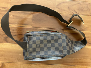 極美品　送料無料　LOUIS VUITTON　ジェロニモス　ダミエ・エベヌ　BRW/PVC/BRW