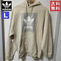 アディダス　adidas　パーカー　L　ベージュ