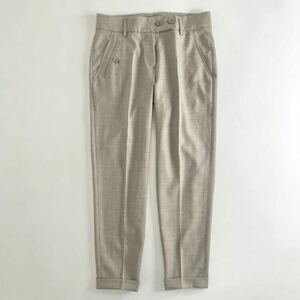 2d10-2 《美品》 GURNEX for BRUNELLO CUCINELLI ブルネロクチネリ イタリア製 42 ベージュ ウール100％ スラックスパンツ ボトム