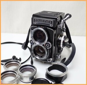 ★ROLLEIFLEX/ローライフレックス 2.8F 二眼レフカメラ/Carl Zeiss Planar F 80mm f2.8 レンズ/付属品多数/ジャンク扱い&0997300846