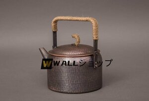 極上珍品★職人手作り 銅器 純銅 紫銅茶壺 提梁壷 水壷 茶壺 茶道具 カンフーティーセット 手彫り