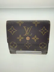 LOUIS VUITTON ポルト・モネ・ビエ・カルト・クレディ_モノグラム・キャンバス_BRW PVC ブラウン レディース