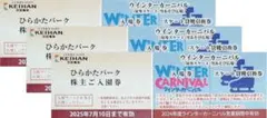 ３名★ひらかたパーク 入園券＋ウインターカーニバル入場券/貸靴券付★ミニレター込