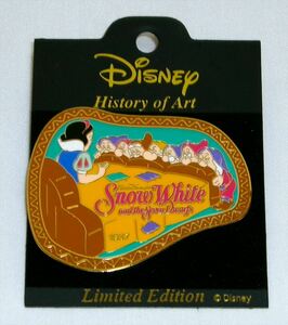 ディズニー Disney History of Art ピンバッジ Snow White and the Seven Dwarfs