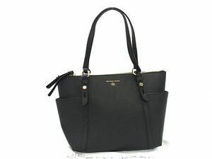 1円 ■極美品■ MICHAEL KORS マイケルコース レザー タッセル トートバッグ ショルダーバッグ 肩掛け レディース ブラック系 AY6457