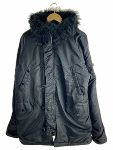 ALPHA INDUSTRIES◆フライトジャケット/XL/ナイロン/BLK/無地/20094-7201