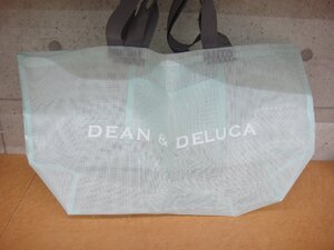 68452KT 未使用品 DEAN＆DELUCA トートバッグ メッシュ Lサイズ ミントブルー エコバッグ ディーンアンドデルーカ