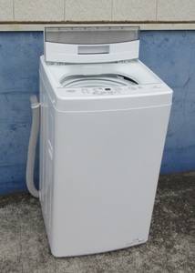 布傷みを抑えてしっかりもみ洗い！　2022年製造　AQUA（アクア・ハイアール）　4.5㎏全自動洗濯機　AQW-S4MBK(W)