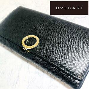 BVLGARI 　長財布　ゴールド　ロゴクリップ