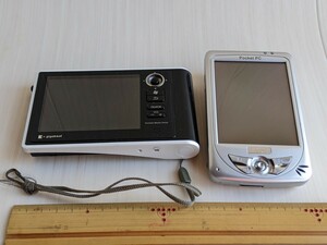 動作未確認 2台まとめて 東芝 TOSHIBA HDD AUDIO PLAYER MEV30T MIO 168 RS Windows Mobile ポータブルメディアプレーヤー ワンセグ テレビ