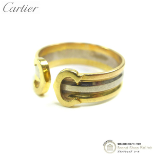 カルティエ （Cartier） C2 K18 リング 3連 指輪 ＃52 ゴールド×シルバー ヴィンテージ（中古）