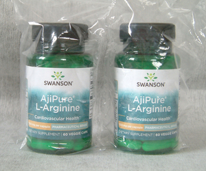 アジピュア L-アルギニン 500mg　120粒　●ベジカプセル スワンソン 味の素