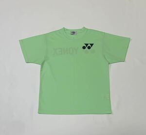 (未使用) YONEX ヨネックス // 半袖 マークプリント ドライ Tシャツ (ライトグリーン系) 小さいサイズ SS