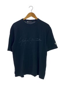 Y-3◆Distressed Signature SS Tee/S/コットン/BLK/FQ4114