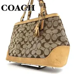 COACH コーチ ハンドバッグ シグネチャー キャンバスレザー A2-06