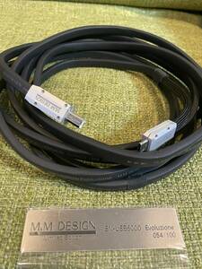 M&MDESIGN M&Mデザイン　　カーオーディオ専用USBケーブル　　SN-USB6000　Evoluzione　　4m　　中古品