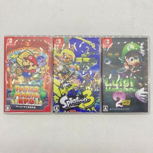 04wy4765△【1円～】Nintendo Switch ソフト3本セット [ルイージマンション2/ペーパーマリオRPG/スプラトゥーン3] 中古品