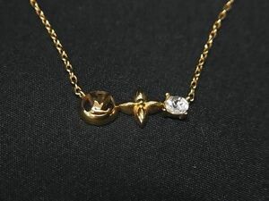 1円 ■美品■ LOUIS VUITTON ルイヴィトン M00368 プティ ルイ ネックレス ペンダント アクセサリー レディース ゴールド系 FC7702