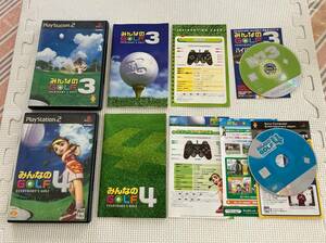 23-PS2-1522　プレイステーション2　みんなのGOLF3 4　動作品　PS2　プレステ2