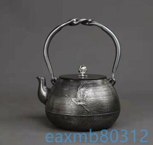 鉄瓶 急須を入れる 大容量鉄壺 手作り純鉄 コーティングなし 砂鉄製 鉄瓶 お茶の道具 やかんお湯を沸かす