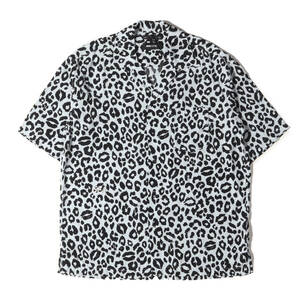 MINEDENIM マインデニム 24SS WIND AND SEA レオパード柄 レーヨン オープンカラー 半袖シャツ Lips Leopard Print Open Collar SH グレー