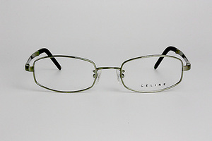 【未使用・新品】CELINE セリーヌ LUNETTES チタン フルリム グリーン VC1023J COL.G22 MADE IN JAPAN